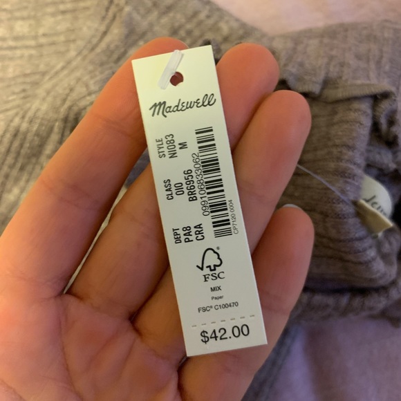 Madewell NWT Ribbed Long-Sleeve Turtleneck Crop Top - Picture 3 of 8